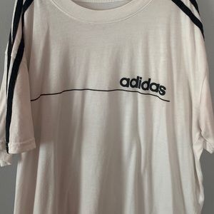 Adidas white and black t-shirt